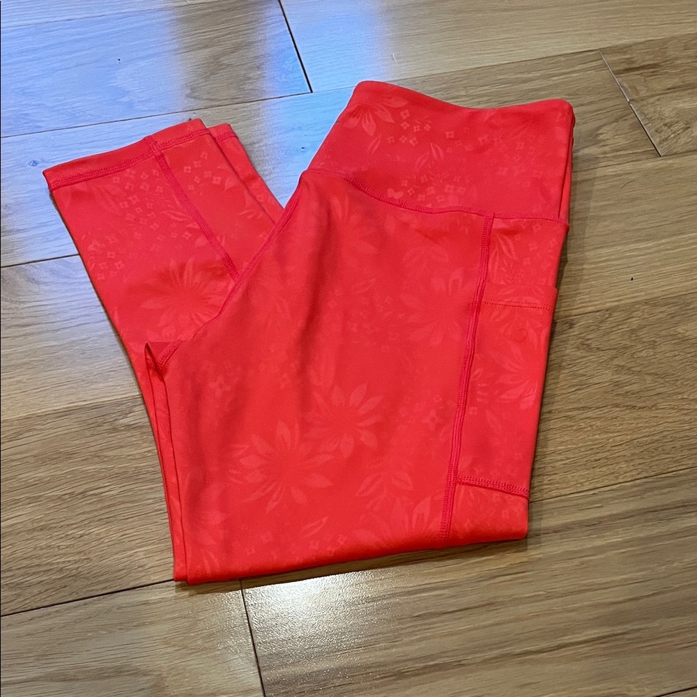 Zyia Hot Coral Floral light n tight 20”